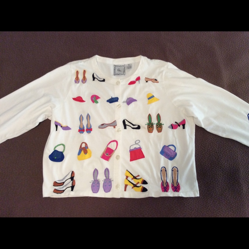 Michael Simon embroidered top